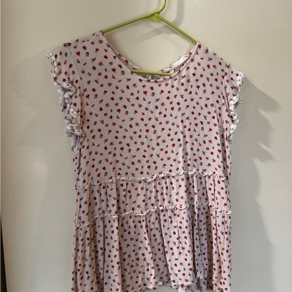 Altar’d State Cap Sleeve Ruffle Top